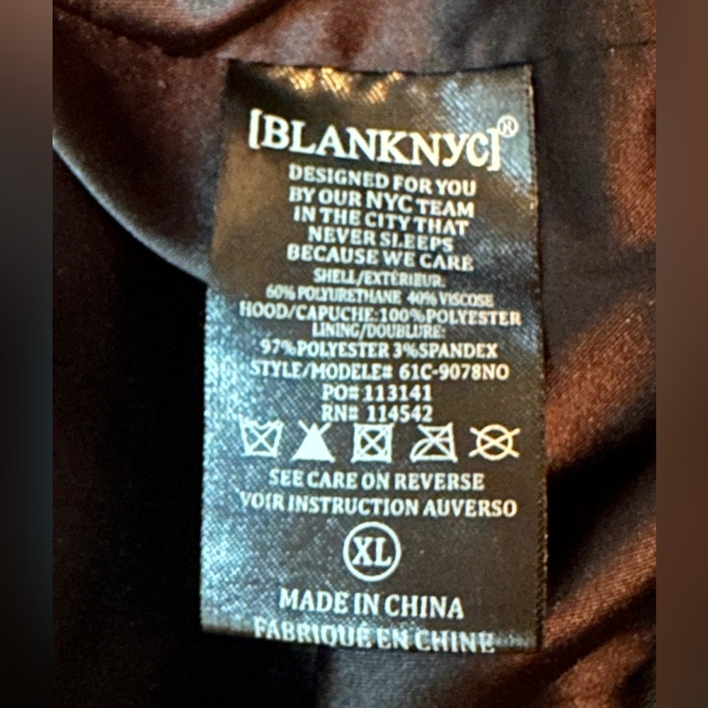 Blank NYC Meant to Be Moto Jacket (Like-New; Black/Gold; XL) - Picture 12 of 16